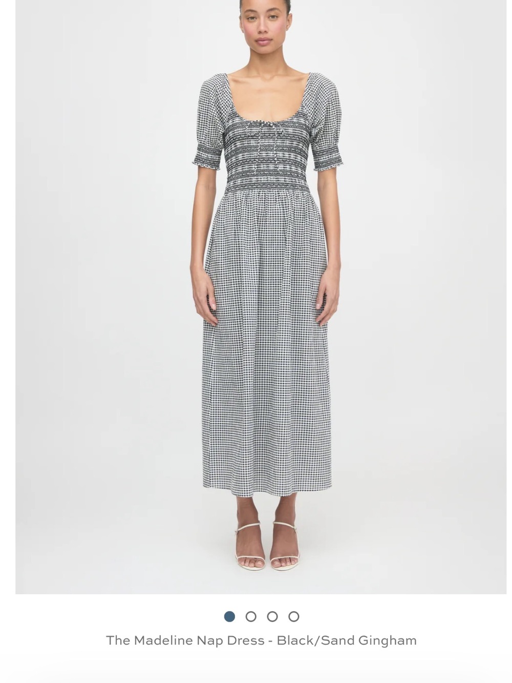 Hill House Black and White Gingham Maxi Dress